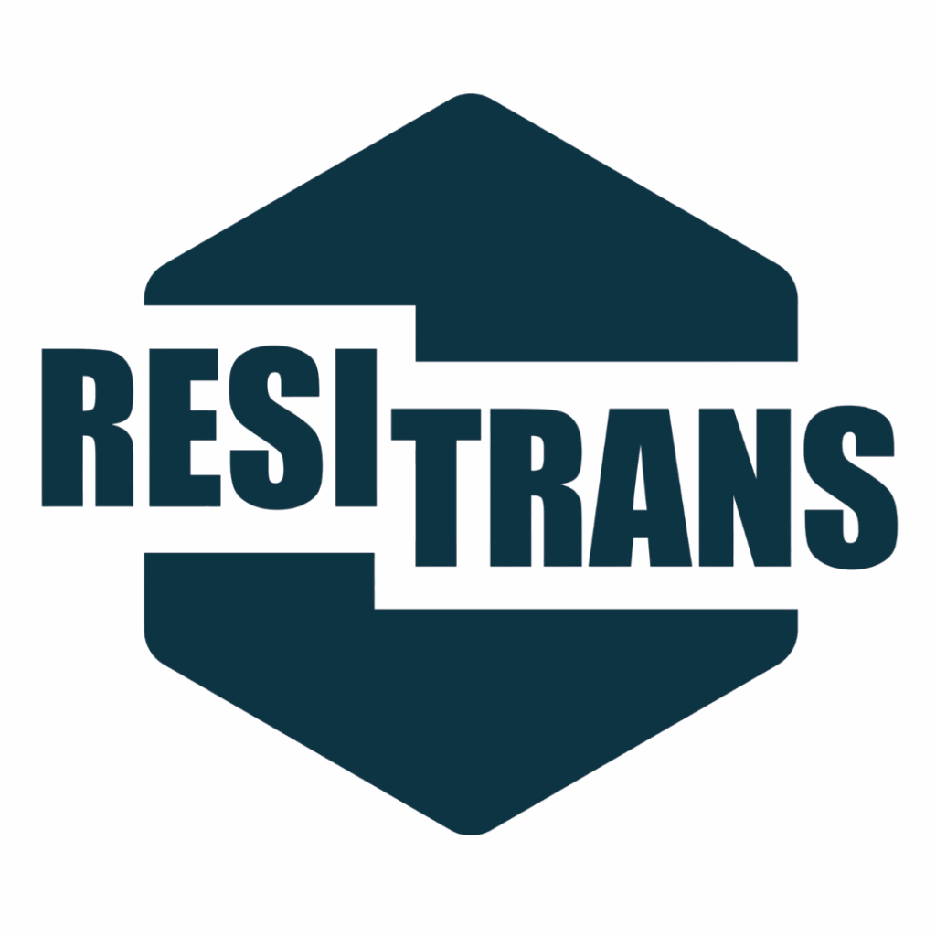 Forenklet ResiTrans logo i sort